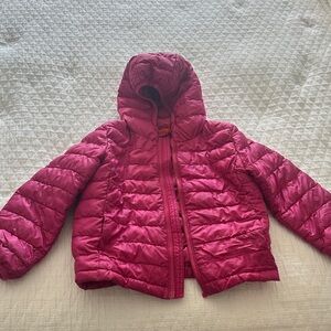 Kids Primary Pink Puffer Jacket